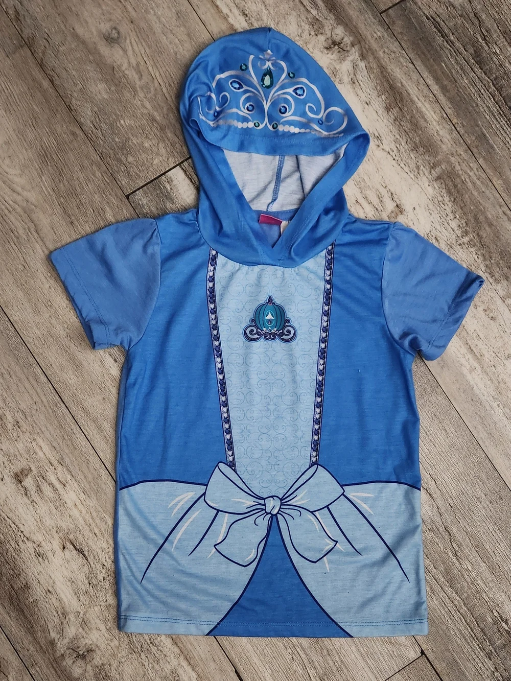 Disney Princess Blue Girls' Hoodie & Shorts Set